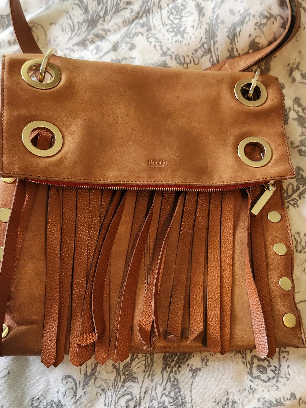 Hammitt Large Montana With Fringe In Saddle Leather - Picture 3 of 12
